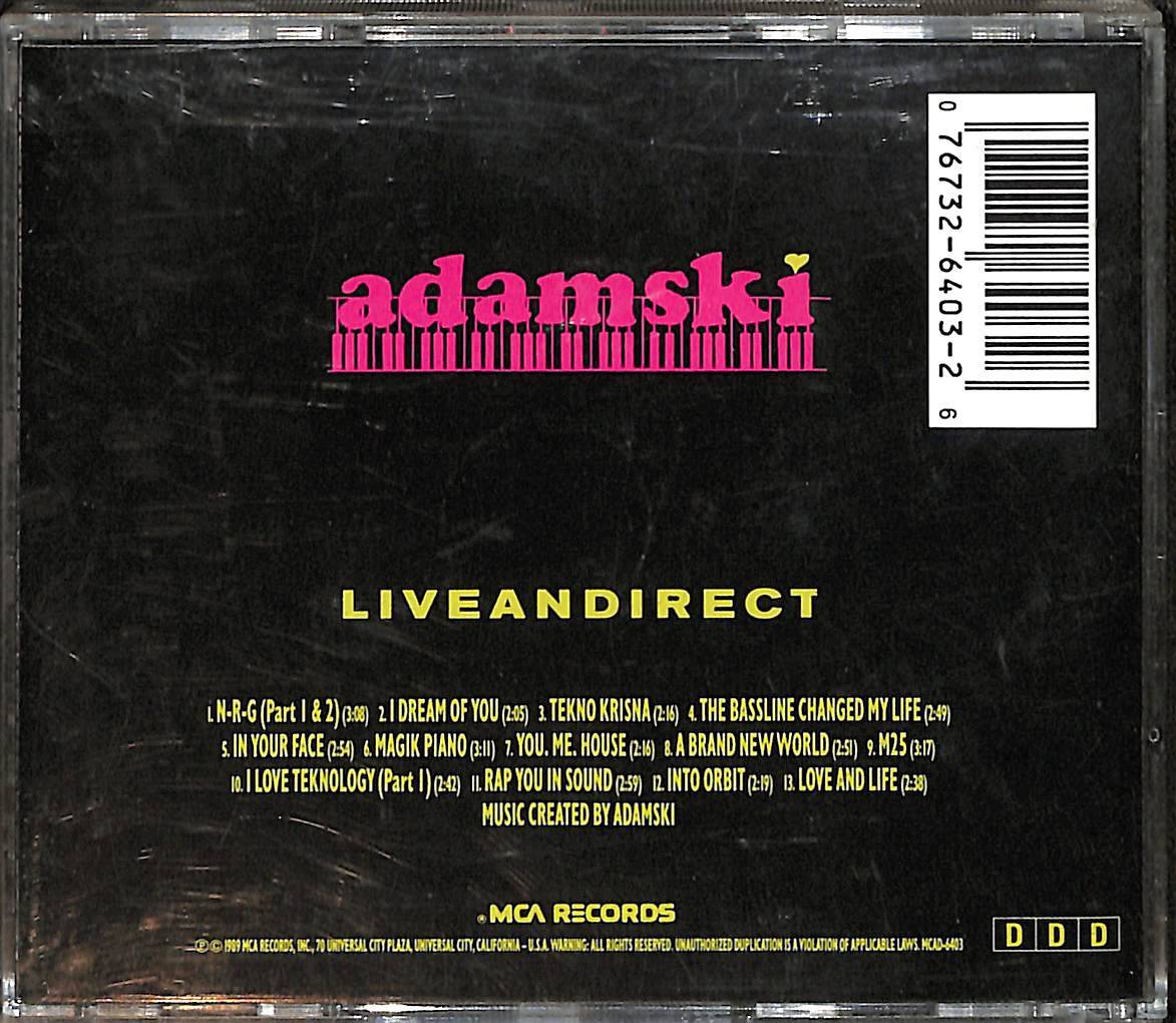 Adamski - Live And Direct CD (İkinci El) CD4355 - 2