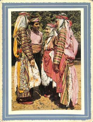 Adana Folklor Ekibi Yılbaşı Yeni Yıl Açılır Kapak Kartpostal KRT19552 - 1