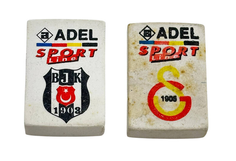 Adel Galatasaray&Beşiktaş Figürlü 2'li Silgi Lotu (Kullanılmamış) (N) AOB4371 - 1