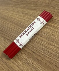 Adel Hexacom Türkmalı Malı Kurşun Kalem (Kırmızı).1 Dz Orjinal Paket AOB4921 - 4