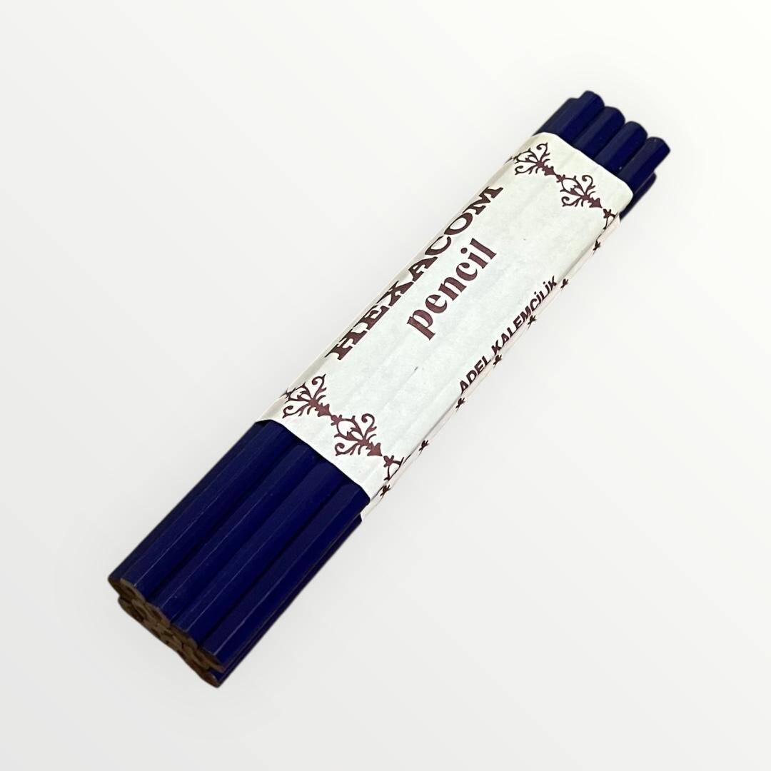 Adel Hexacom Türkmalı Malı Kurşun Kalem (Lacivert).1 Dz Orjinal Paket AOB4922 - 1