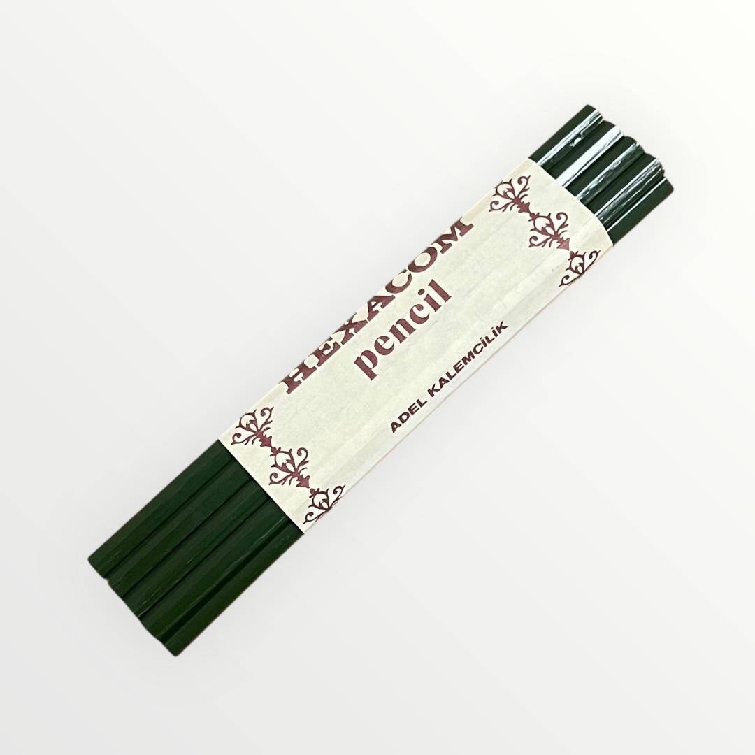 Adel Hexacom Türkmalı Malı Kurşun Kalem (Yeşil).1 Dz Orjinal Paket AOB4920 - 1