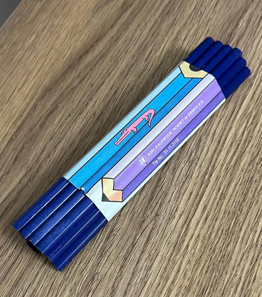 Adel Johann Faber Alligator 1970s 12Dz Kurşun Kalem Mavi #KLM201 - 2
