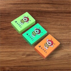 ADEL Nostalji Arı Maya Figürlü Silgi 3 Farklı Renk Set AOB4963 - 3