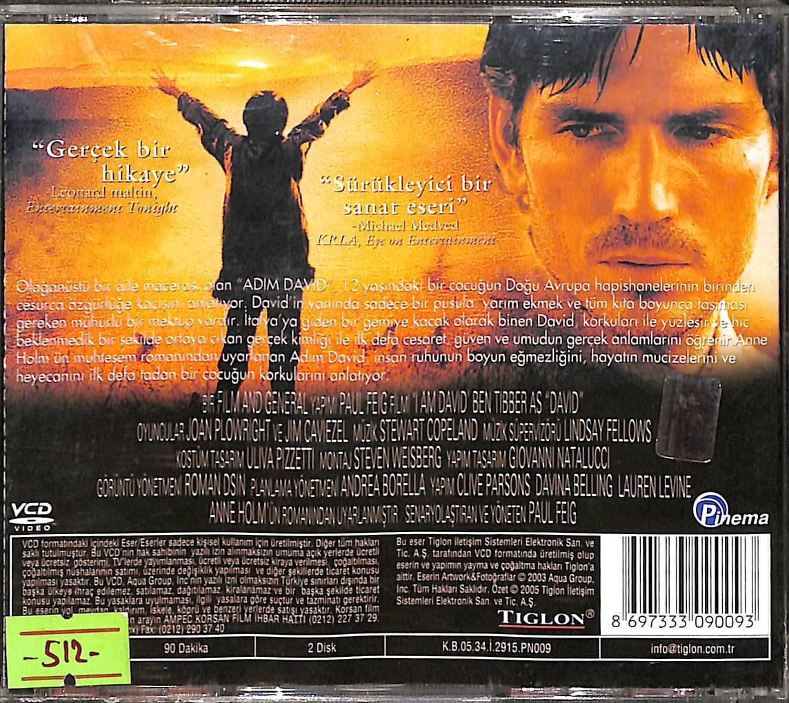 Adım David – I Am David (2003) Orijinal VCD Film VCD28387 - 2