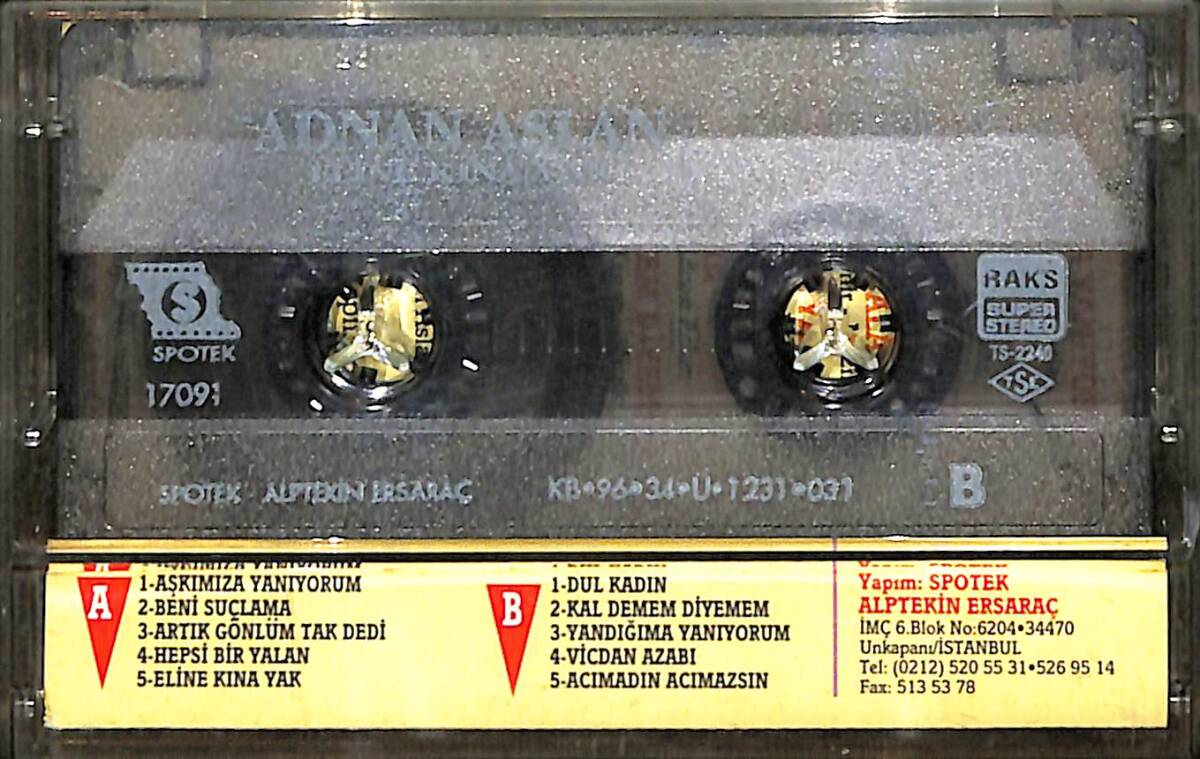 Adnan Aslan - Eline Kına Yak Kaset (İkinci El Kaset) KST29067 - 2