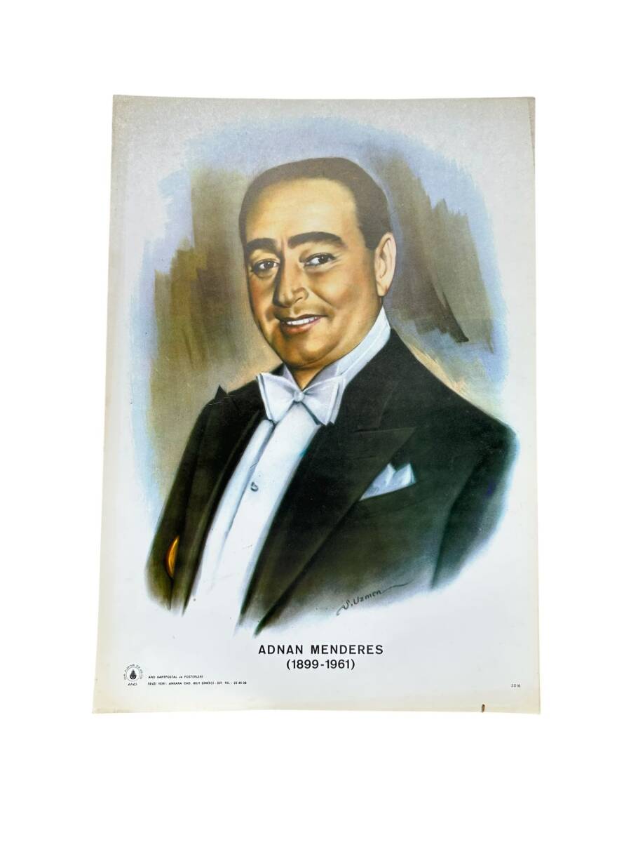 Adnan Menderes Büyük Boy Kartpostal (35X50 cm) KRT23755 - 1