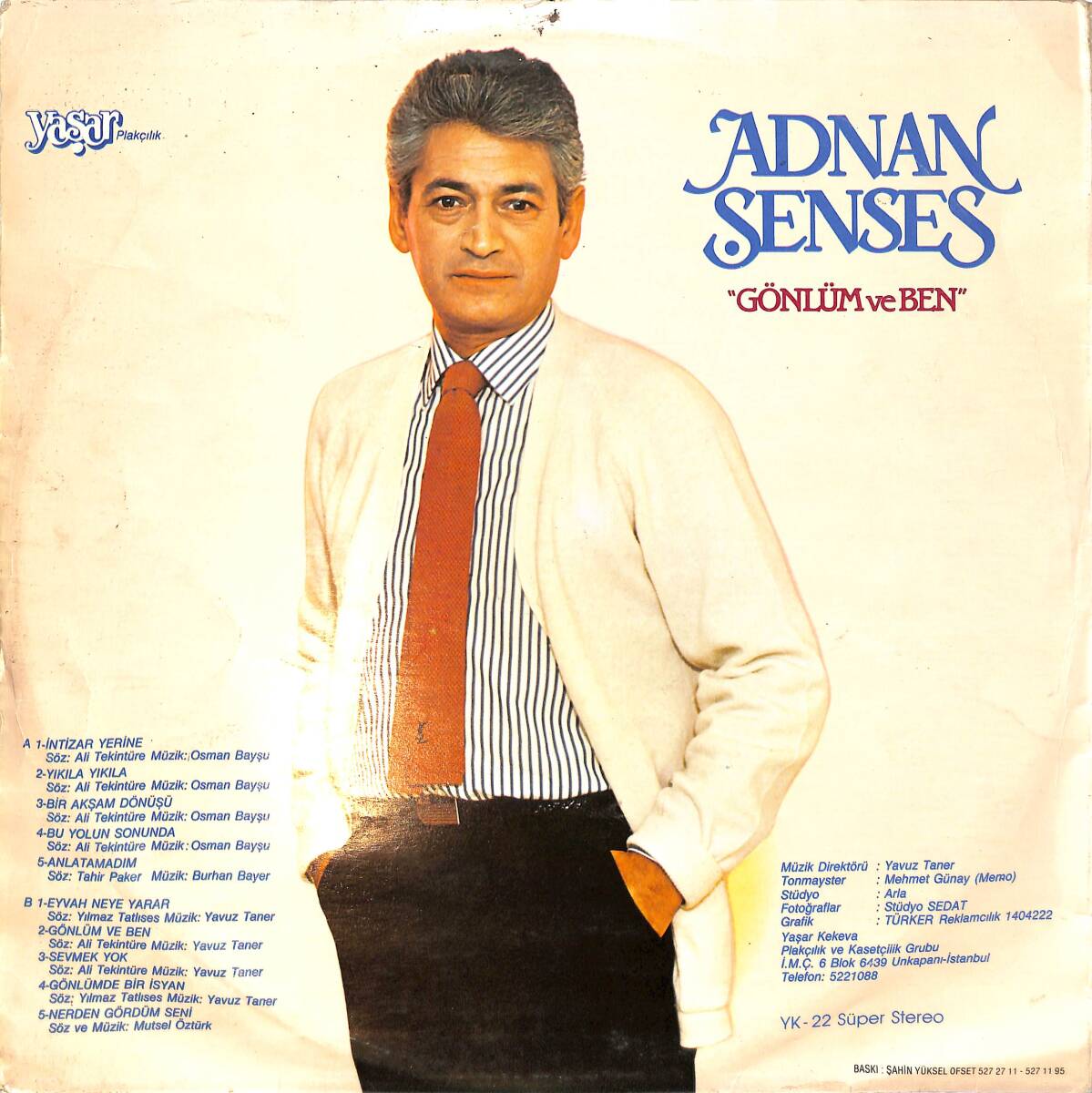 Adnan Şenses - Gönlüm ve Ben LP PLAK (10/7) PLK26576 - 2
