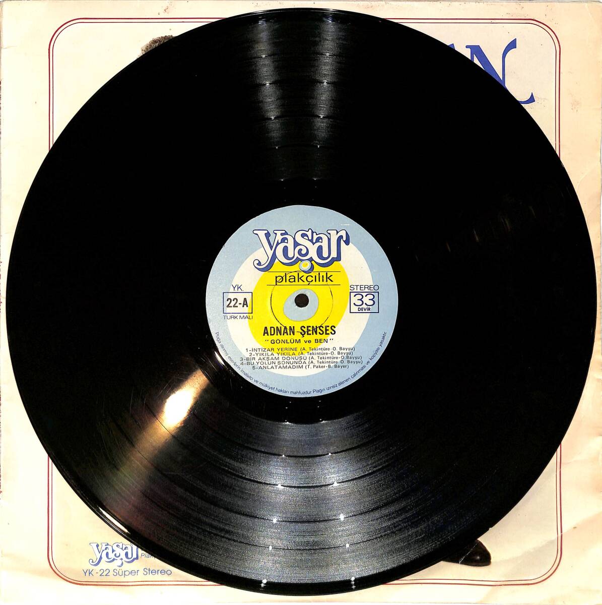 Adnan Şenses - Gönlüm ve Ben LP PLAK (10/7) PLK26576 - 3