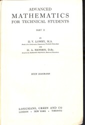 Advanced Mathematics for Technical Students NDR94031 - Gökçekoleksiyon