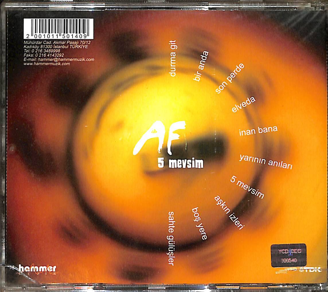 Af - 5 Mevsim CD (İkinci El) CD3806 - 2