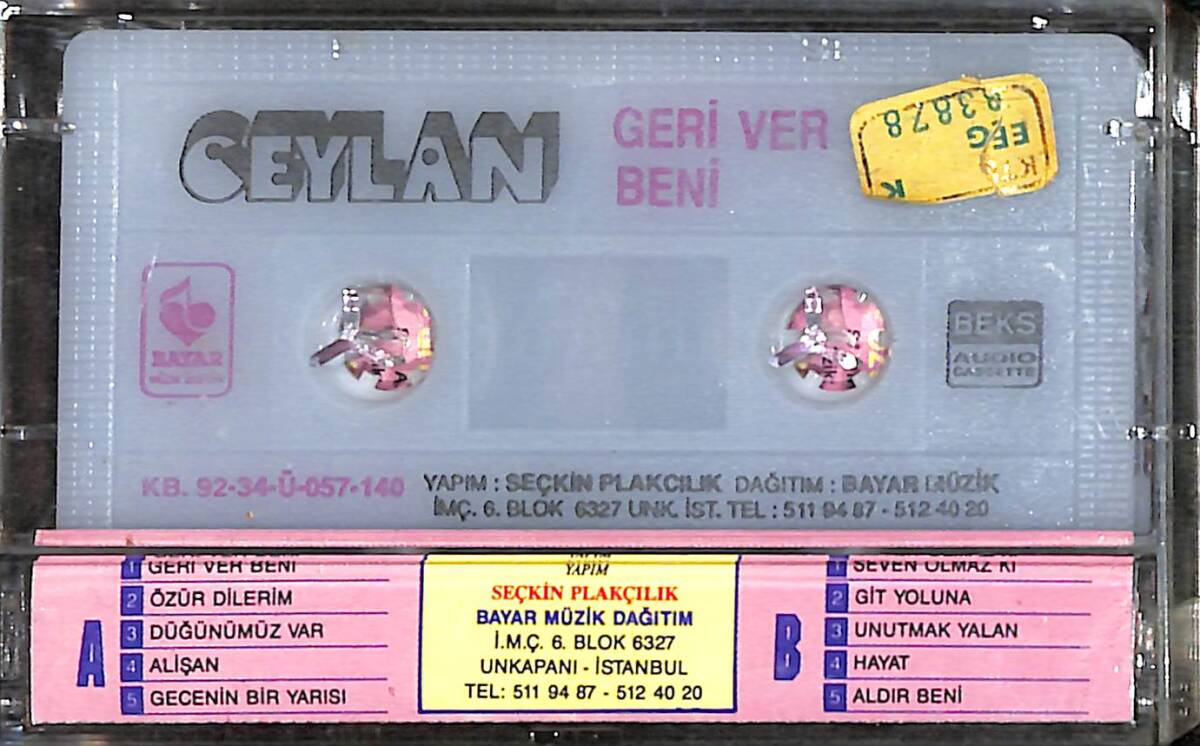 Ceylan - Geri Ver Beni Kaset (İkinci El) 