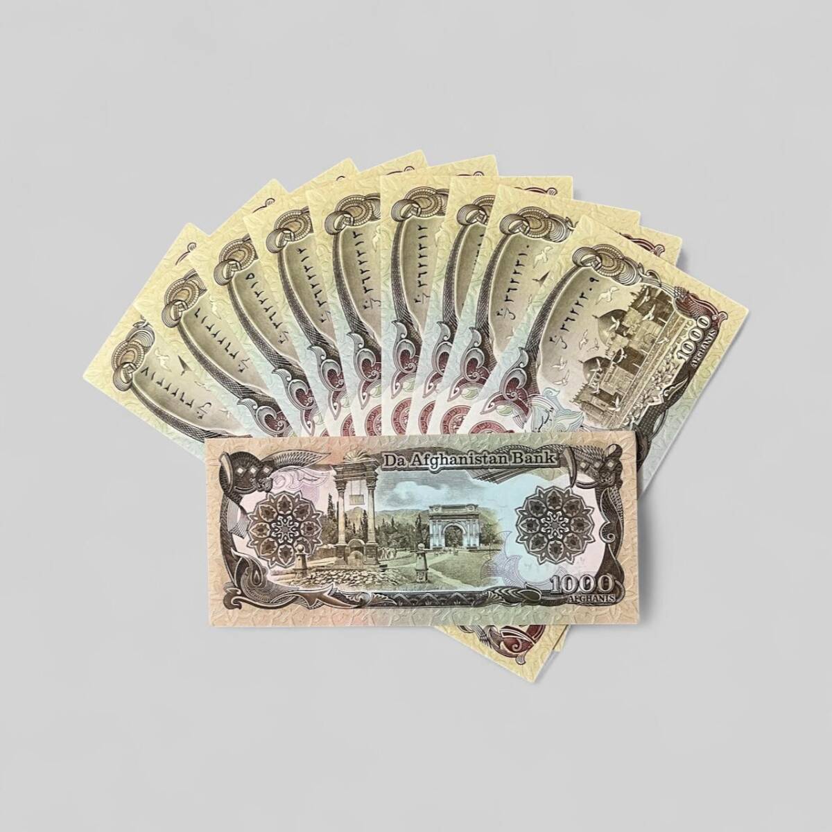 Afganistan 1000 Afgani 1969 10'lu Lot ÇİL YKP8069 - 2