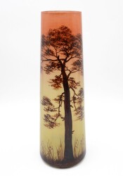 Ağaç Resimli El Boyama Cam Vazo AOB1428 - 4