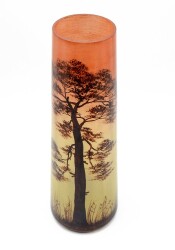 Ağaç Resimli El Boyama Cam Vazo AOB1428 - 3