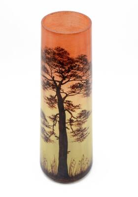 Ağaç Resimli El Boyama Cam Vazo AOB1428 - 3