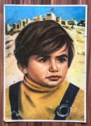 Ağlayan Çocuk Büyük Boy Kartpostal KRT7580 - Gökçekoleksiyon
