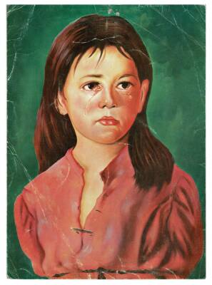 Ağlayan Çocuk Büyük Boy Kartpostal KRT9187 - 1