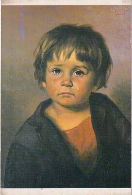 Ağlayan Çocuk Kartpostal KRT10346 - 1