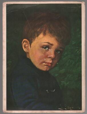 Ağlayan Çocuk Orta Boy Kartpostal KRT5136 - 1