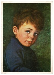 Ağlayan Çocuk Temalı Kartpostal Büyük Boy KRT5677 - Gökçekoleksiyon