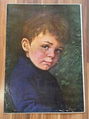 AĞLAYAN ÇOCUK ULTRA DEV BOY KARTPOSTAL (50X70 cm) KRT17506 - 1