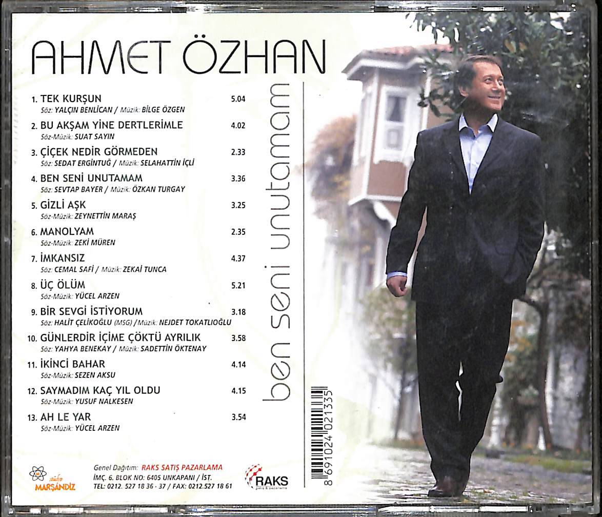 Ahmet Özhan - Ben Seni Unutamam CD (İkinci El) CD5674 - 2