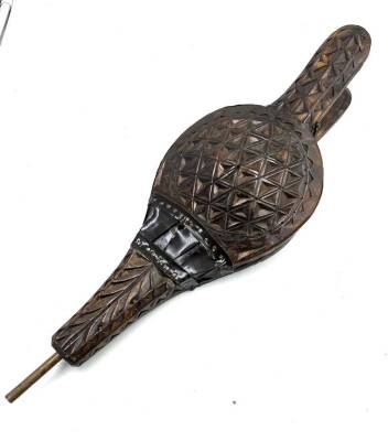 Eski Ahşap El Körüğü – 48 cm El Yapımı | Dekoratif / Etnografik Koleksiyonluk AOB2518 - 1