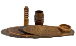 El Yapımı Ahşap Masaüstü Kalemlik – Dekoratif / Koleksiyonluk Ofis Objesi AOB2942 - Gökçekoleksiyon