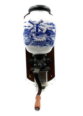 Ahşap Metal Kollu Porselen Duvar Tipi Kahve Değirmeni - 1