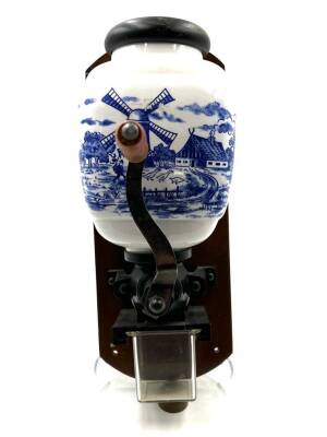 Ahşap Metal Kollu Porselen Duvar Tipi Kahve Değirmeni - 2