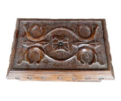 El İşçiliği Ahşap Oyma Sandık – Antika Çeyiz Sandığı AOB2716 - 2