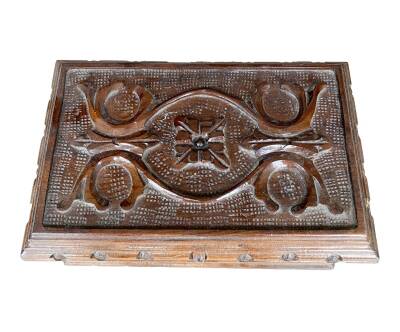 El İşçiliği Ahşap Oyma Sandık – Antika Çeyiz Sandığı AOB2716 - 2