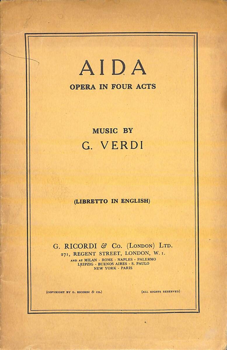 AIDA AN OPERA IN FOUR ACTS NDR94086 - 1