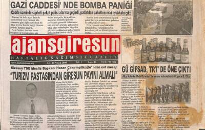 Ajansgiresun Gazetesi 14-20 Nisan 2008 - Ömer Hekime Acı Veda - Alex Önce Golünü, Sonra Taklayı Attı 3-2 GZ95330 - 1