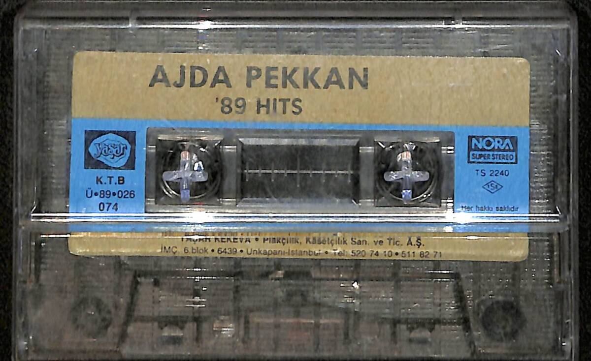 Ajda Pekkan 89 Hits Kaset (Sarı Bandrol - İkinci El) KST27953 - 2