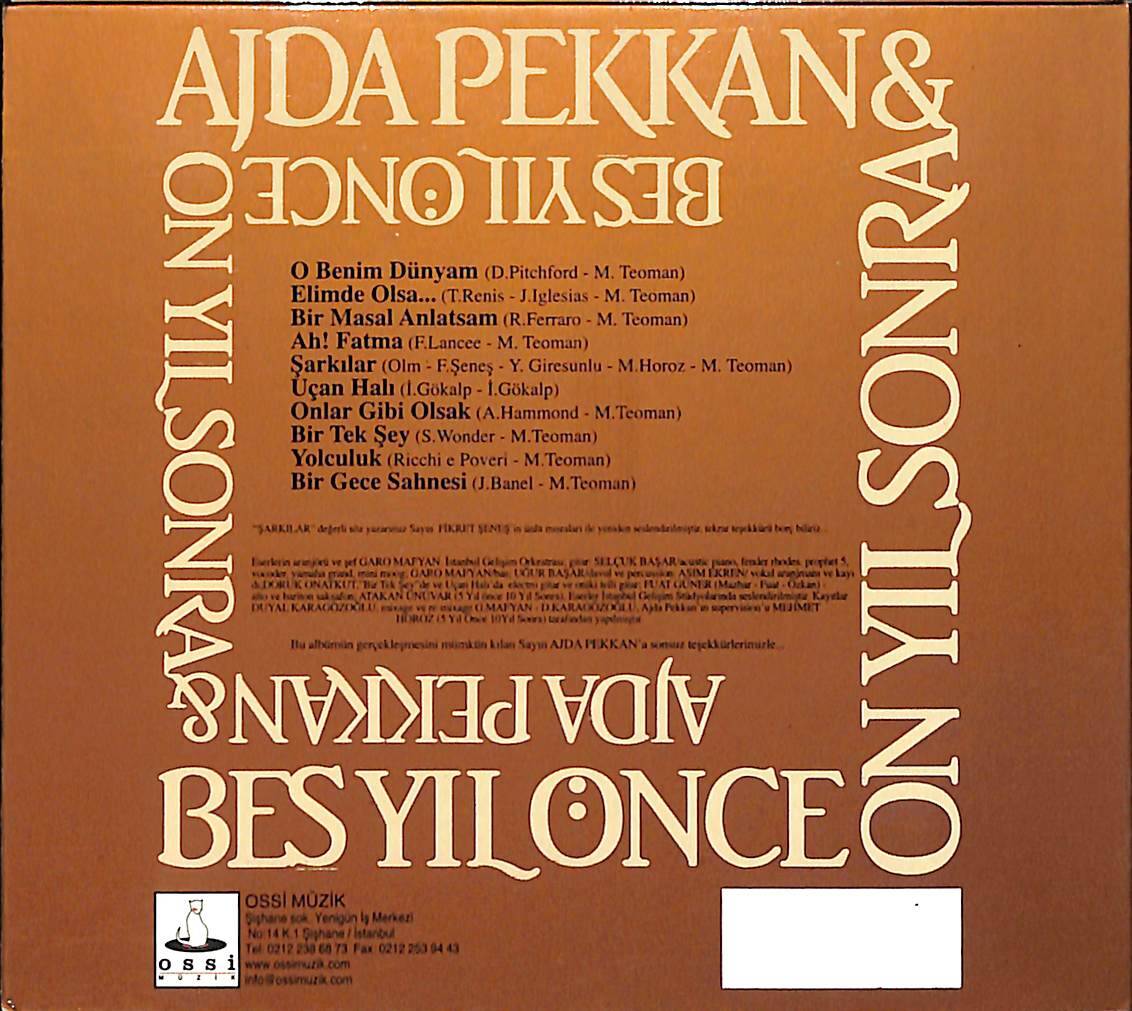 Ajda Pekkan - Beş Yıl Önce On Yıl Sonra CD (İkinci El) CD4920 - 3