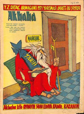 Akbaba Mizah Karikatür Dergisi 1 Eylül 1971 Cafer Zorlu,Zeki Beyner,Muzaffer İzgü,Refik Erduran,Vedat Saygel,Mukadder Özakman,Aziz Nesin,Şadi Dinççağ NDR80261 - 1