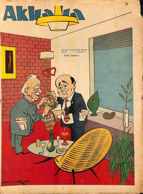 Akbaba Mizah Karikatür Dergisi 11 Ocak 1967 Cafer Zorlu,Aziz Nesin,Mukadder Özakman,Muzaffer İzgü,Vedat Saygel,Erhan Tığlı,Zeki Beyner NDR80264 - 1
