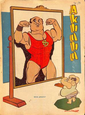 Akbaba Mizah Karikatür Dergisi 17 Şubat 1971 Refik Erduran,Muzaffer İzgü,Cafer Zorlu,Burhan Esen,VedatSaygel,Yaşar Hadi Önder,Semih Balcıoğlu NDR80259 - 1