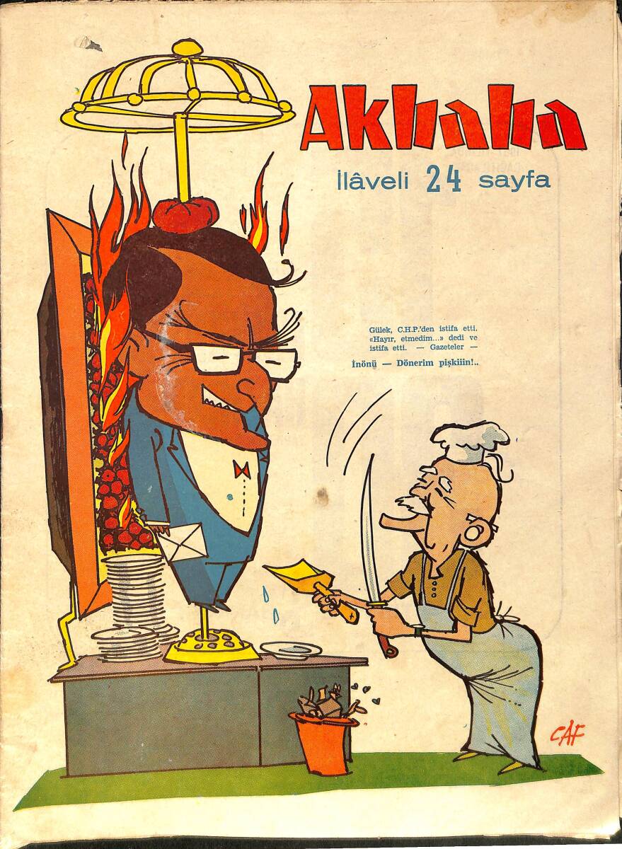 Akbaba Mizah Karikatür Dergisi 24 Mayıs 1967 Sayı: 22 NDR93196 - 1