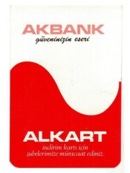 Akbank 1978 Alkart İndirim Kartı Reklam Kartı EFM1141 - 3