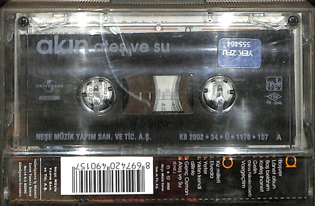 Akın - Ateş ve Su Kaset (İkinci El) KST29127 - 2