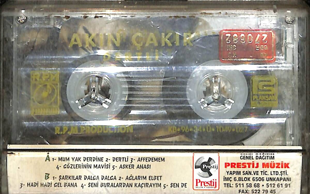Akın Çakır - Dertli Kaset (İkinci El) KST29249 - 2