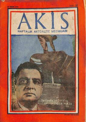 Akis Dergisi 18 EKİM 1958 - KAPAKİSKENDER MİRZA, PAPA ÖLÜM DÖŞEĞİNDE DRG684 - 1