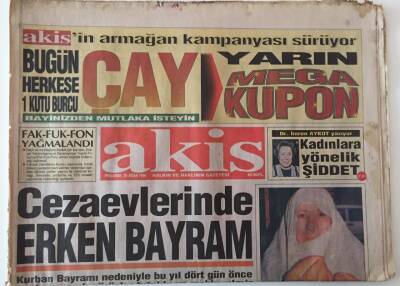 Akis Gazetesi 25 Nisan 1996 - Cezaevlerinde Erken Bayram GZ26593 - 1