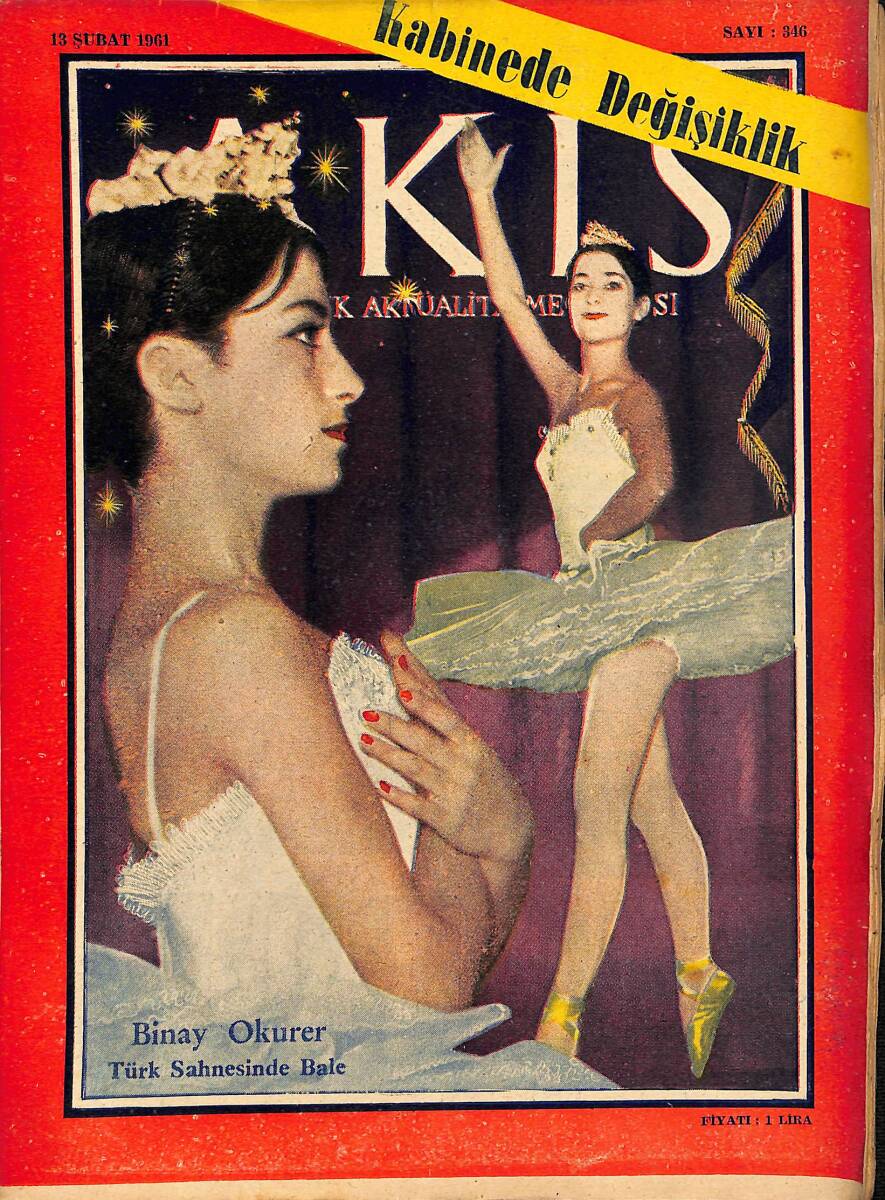 Akis Haftalık Aktüalite Dergisi 13 Şubat 1961 Sayı : 346 - Kapak : Binay Okurer NDR90862 - 1