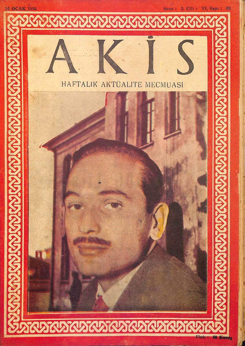 Akis Haftalık Aktüalite Dergisi 14 Ocak 1956 Sayı : 88 - Kapak : Hikmet Bil NDR90738 - 1