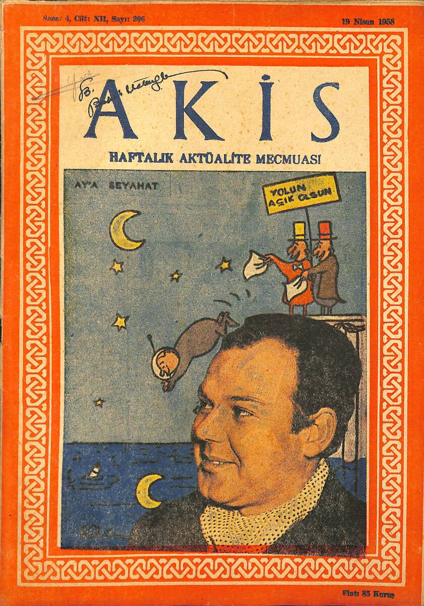 Akis Haftalık Aktüalite Dergisi 19 Nisan 1958 Sayı : 206 - Kapak : Halim Büyükbulut NDR90828 - 1