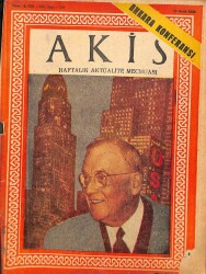 Akis Haftalık Aktüalite Dergisi Sayı 194 25 Ocak 1958 - Kapak J. Foster Dulles - Ali Fuat Cebesoy - Günseli Başar DRG38 - Gökçekoleksiyon